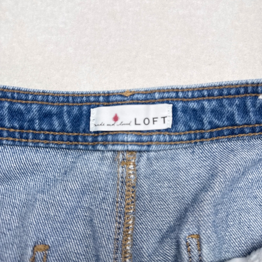 Ann Taylor LOFT Barrel Jeans Womens Size 28 / 6 Medium Wash Wide Leg Baggy - Picture 4 of 7